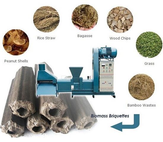 Biomass briquette machine